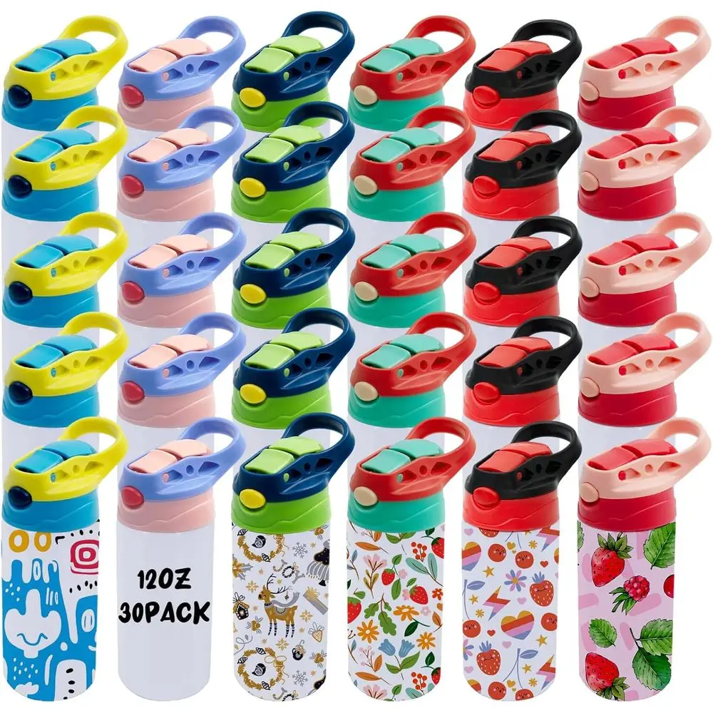 

Набор из 30 термокружек-поильников для сублимации, 12 унций, с двойными стенками, вакуумной изоляцией, разных цветов, из нержавеющей стали, для воды или напитков