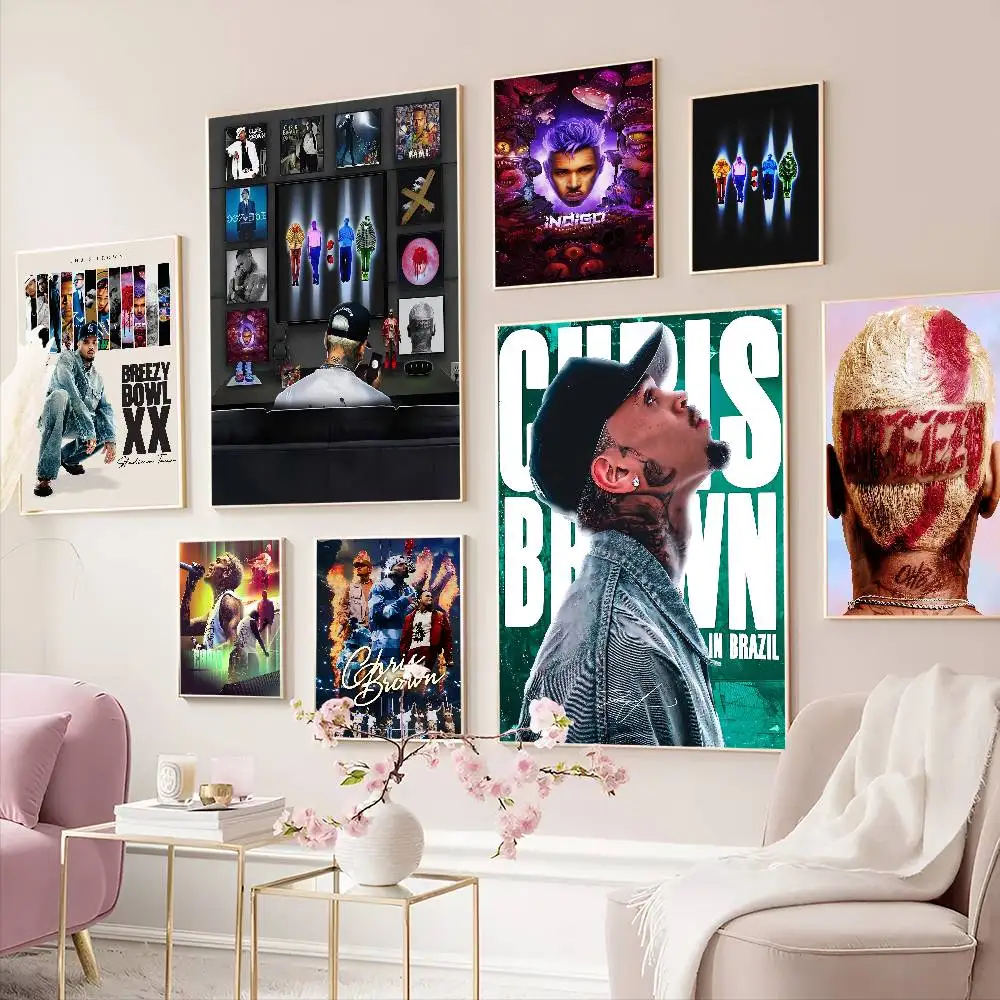 Chris Brown Different Styles Classic Movie Posters Vintage Room Bar Cafe Decor Stickers Wall Painting