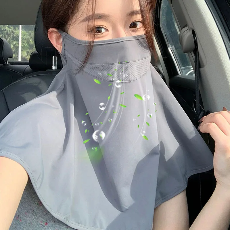 

Breathable UV Face Cover Visor UPF 50+ Women Summer Face Covering Eye Protection Sunscreen Mask Sports Face Cover