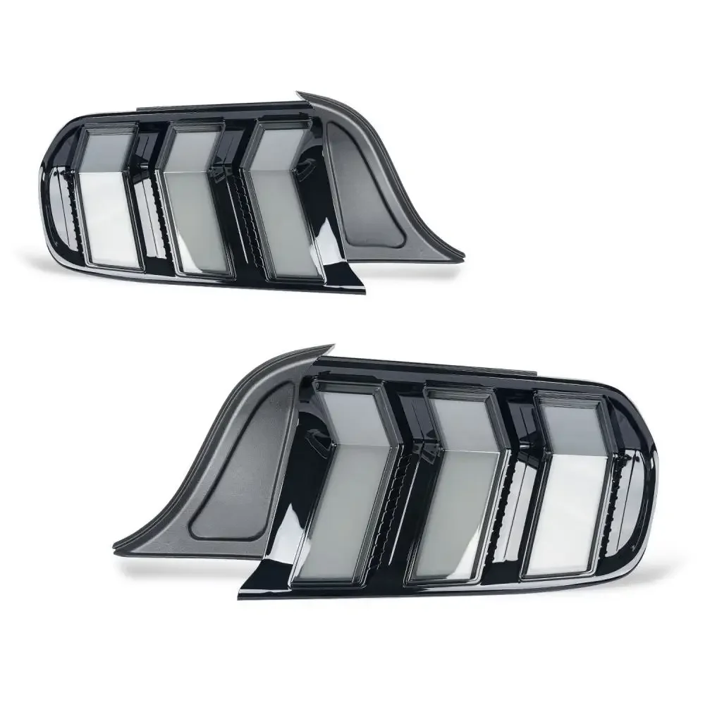 For  Mustang 15-20 LED Tail Light Assembly Dynamic Running Water Effect New Red Lens 12V Dedicated Modified LED Tail Light