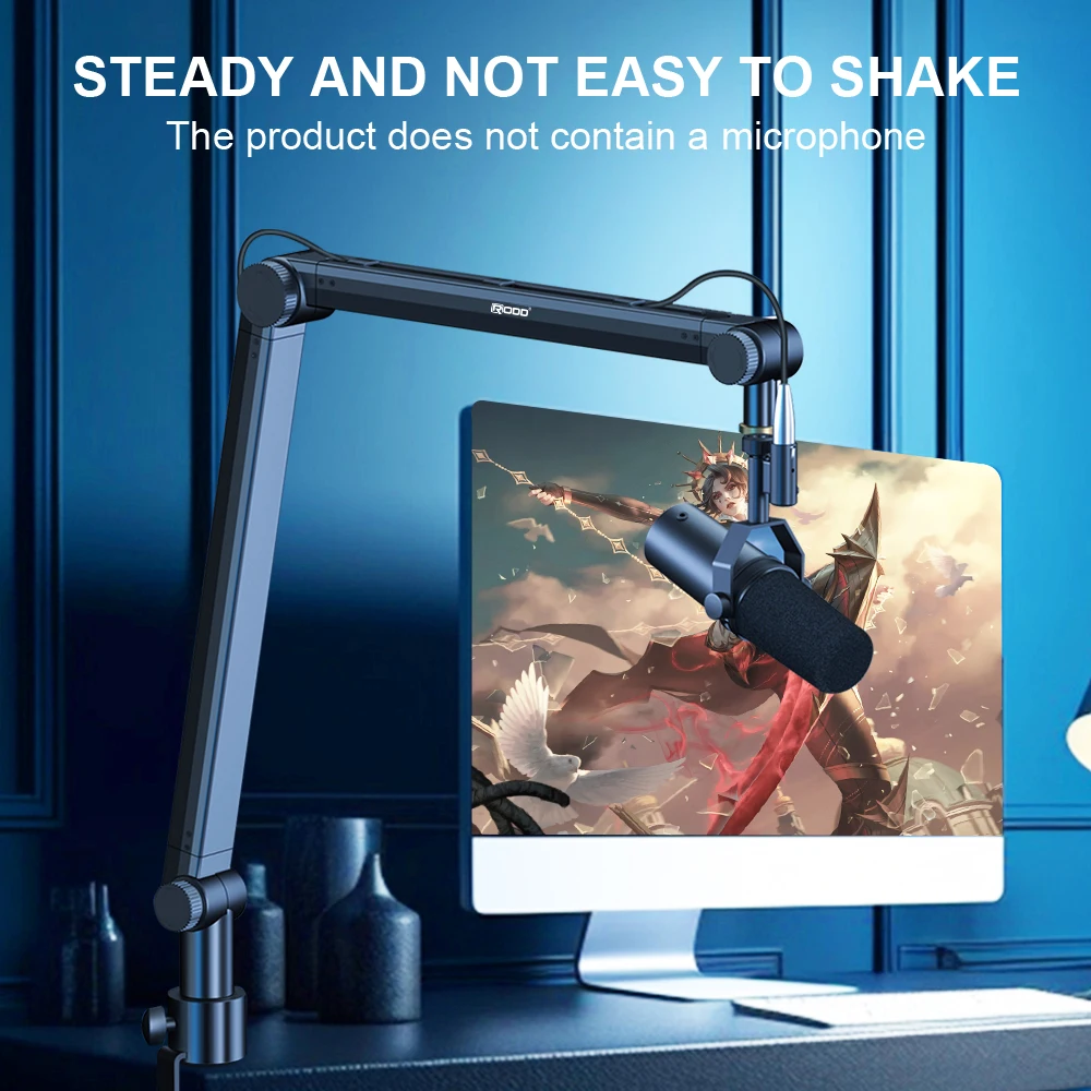 

RODD AK-48 Microphone Boom Stand For Podcasts & Recording and Gaming,Max Load 1.9kg