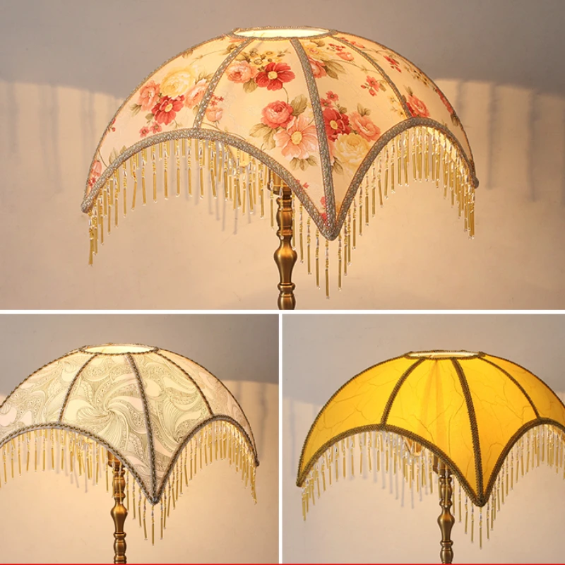 

Romantic Fabric Tassel Lampshade Europe Vintage Court Style Chandelier Living Room Bedroom Table Lamp Shade Floor Lamp Cover