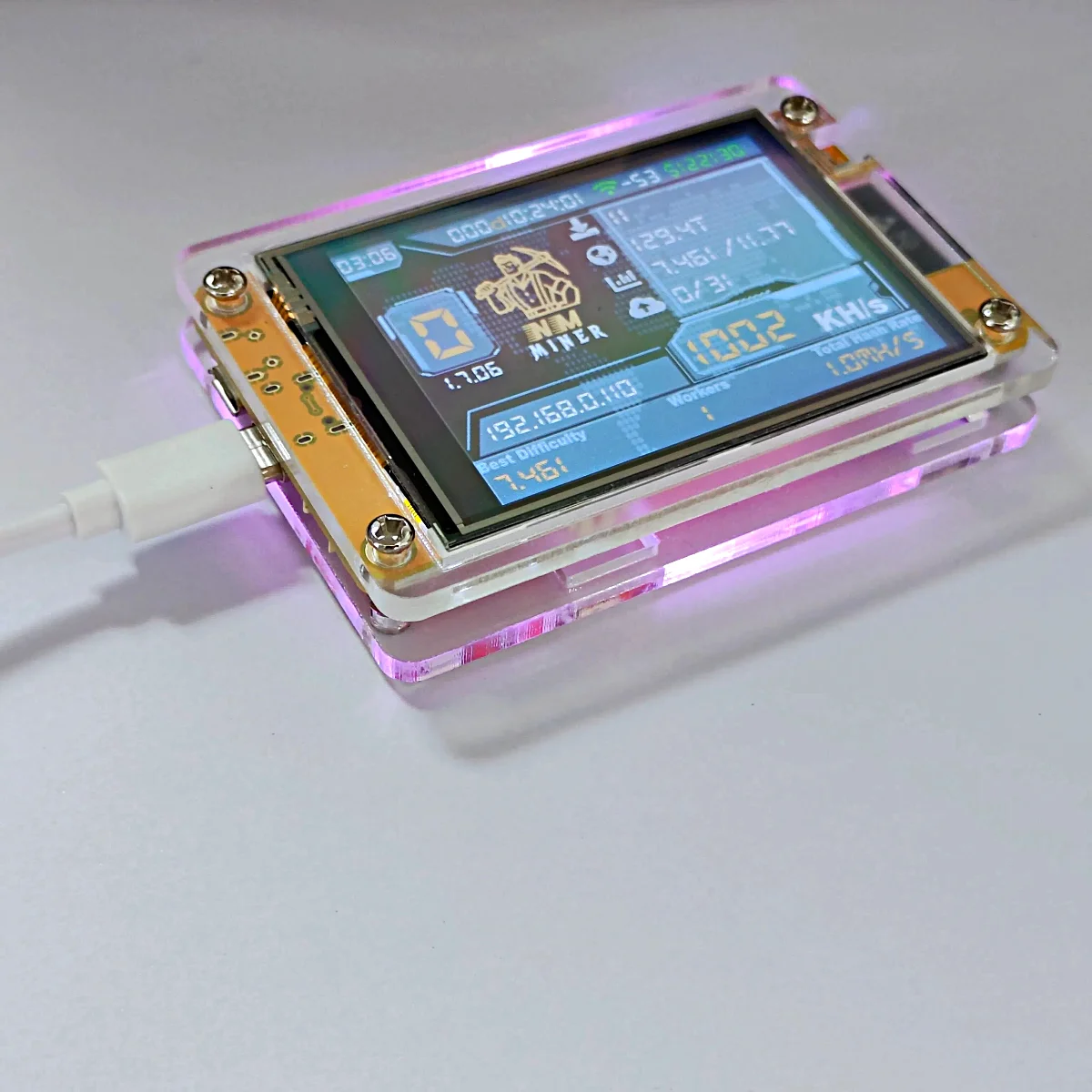 NMMiner NerdMiner CYD Hashrate 960KH/s 2,8 inch Goedkope Yello Display Lucky Miner ESP32-2432S028 Crypto Solo Loterij Bitcoin DROOM