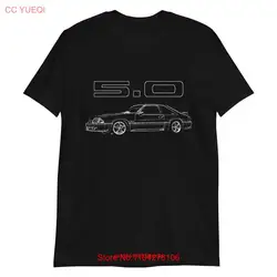 Third Generation Mustang GT Fox Body Foxbody 5 0 Line Art T Shirt long or short sleeves