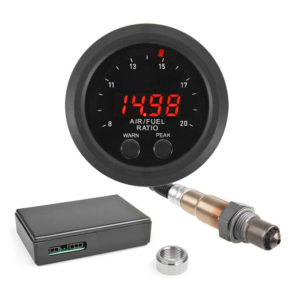 52mm Air Fuel Ratio Gauge LED Digital Display with Wideband O2 Oxygen Sensor 06J906262AA