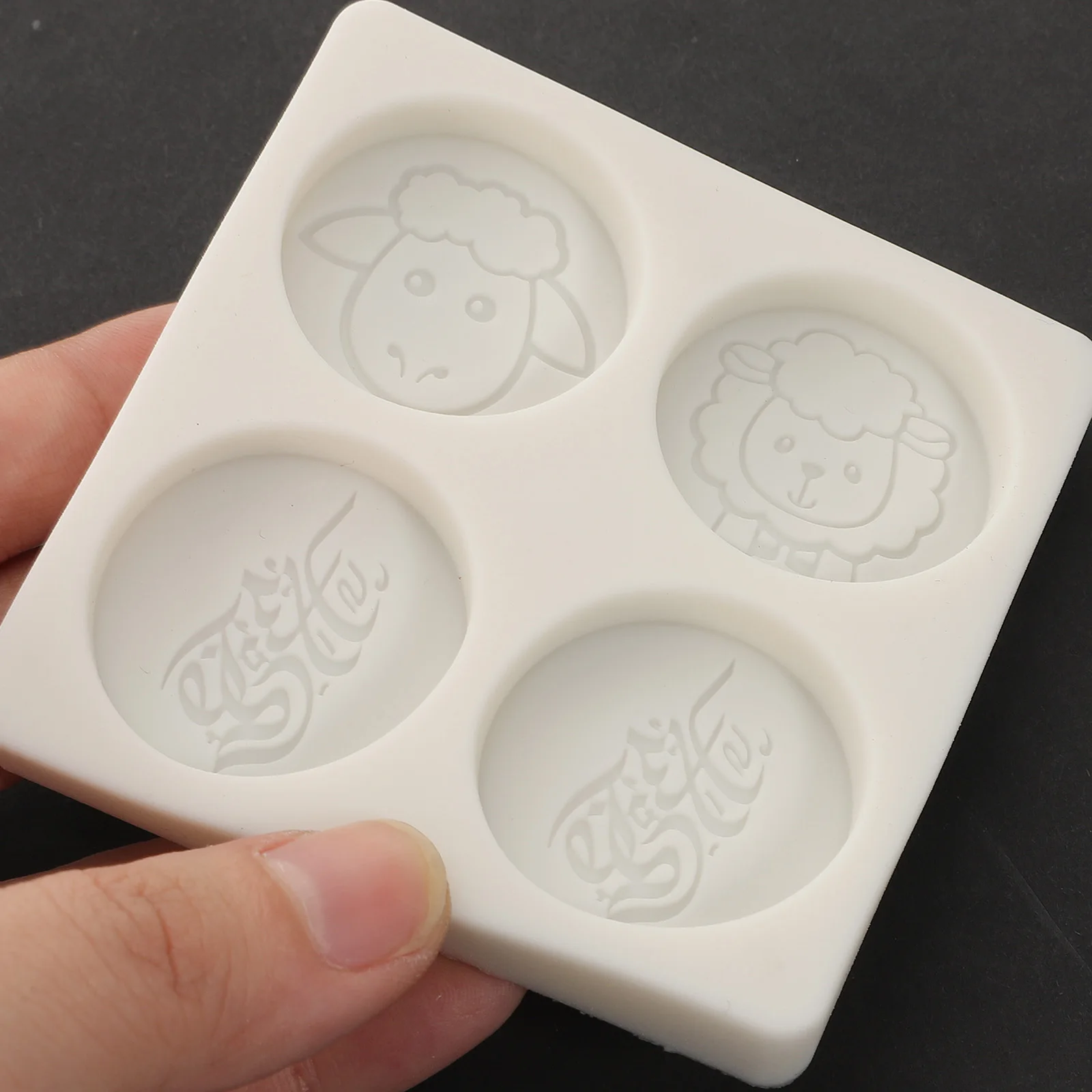 

2Pcs Arabic Silicone Molds Creative Eid Themed DIY Chocolate Candy Baking Mold Heat Resistant Sweets Maker Fudge Supply