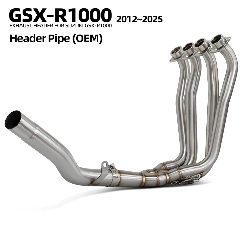 

Модифицированный комплект выхлопной трубки мотоцикла для Suzuki GSXR1000 GSX-R1000 2012-2025, гоночный выпускной коллектор, дополнительный интерфейс