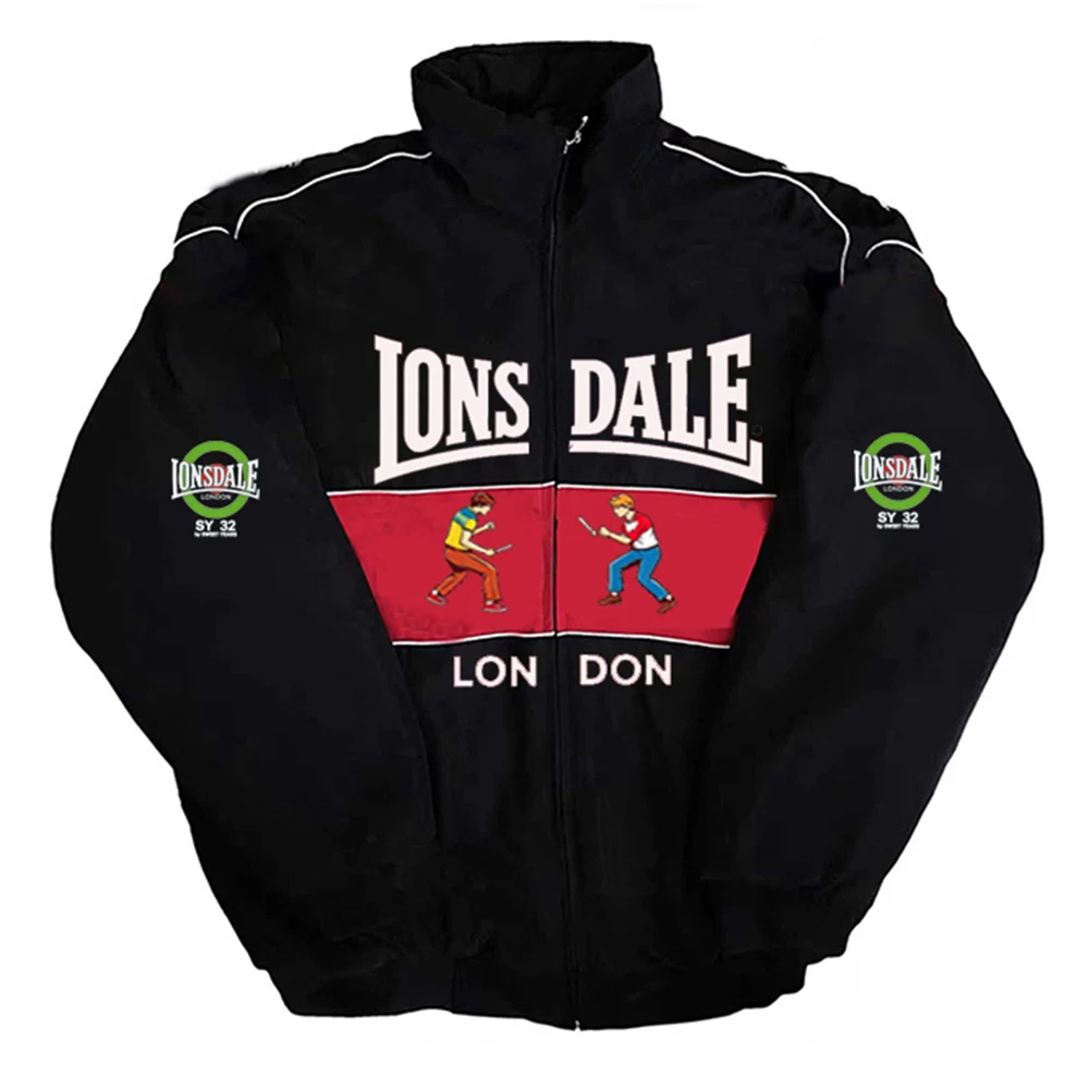 3D printed LONSDALE men's cotton jacket, autumn and winter motorcycle jacket, racing suit, outdoor activity women's jacket 2026