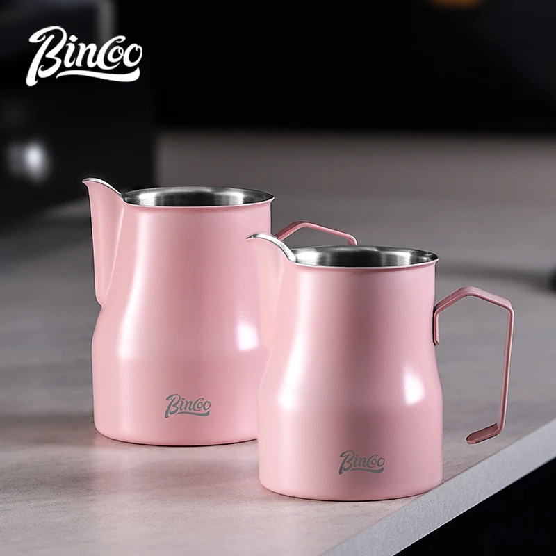 

Bincoo 300ml 450ml Hawksbill Stainless Steel Milk Frother Latte Art Latte Tank with Scale Home Latte Cup Tool