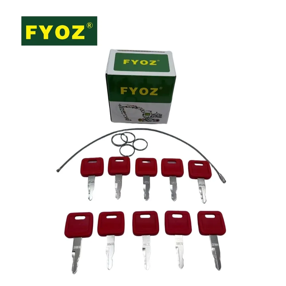 Ignition Key For JD/Hitachi Construction Machinery H800 AT147803 AT194969 4286465 Excavator Loader Bulldozer Part (10PCS)