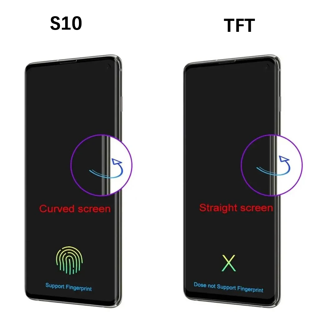 Screen Replacement for Samsung Galaxy S10 with Frame, LCD Display Assembly, Repair Tool Included