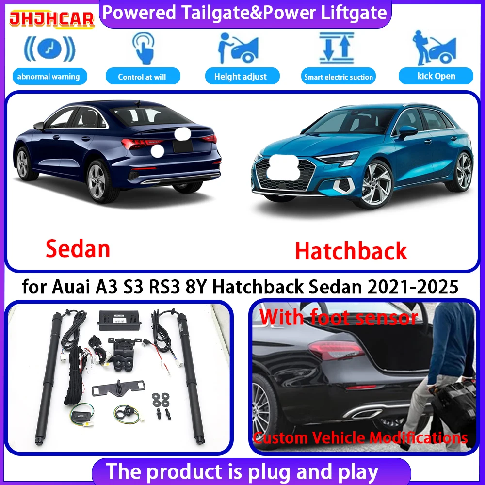 JHJHCAR for Audi A3 S3 RS3 8Y Hatchback Sedan 2021-2025 Smart Automatic Electric Powered Tailgate Power Liftgate Tailgate System