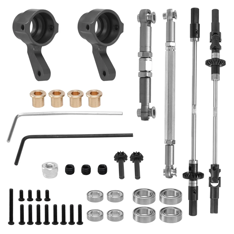 

A45F-Upgrade Steel Gear Bridge Axle Gear Steering Cup Kit For MN D90 D91 MN99 MN99S 1/12 RC Car Spare Parts
