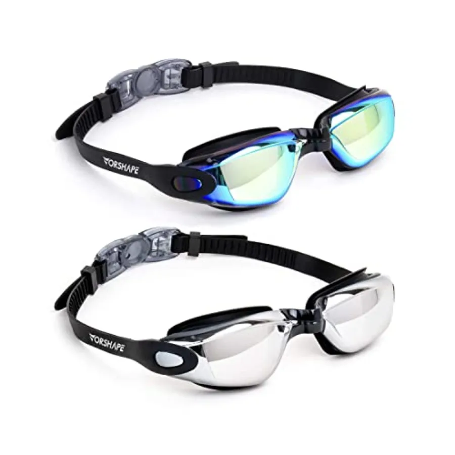 

Adult Swim Goggles 2 Pack Anti Fog Swimming Goggles, No Leaking UV Protection Pool Goggles for Men Women Youth