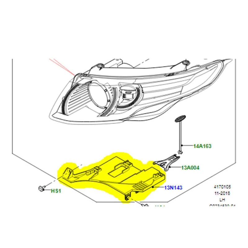 1Pair Car Headlight Mounting Bracket for Land Rover Range-Rover Evoque 2010-2018 LR025744 LR044484