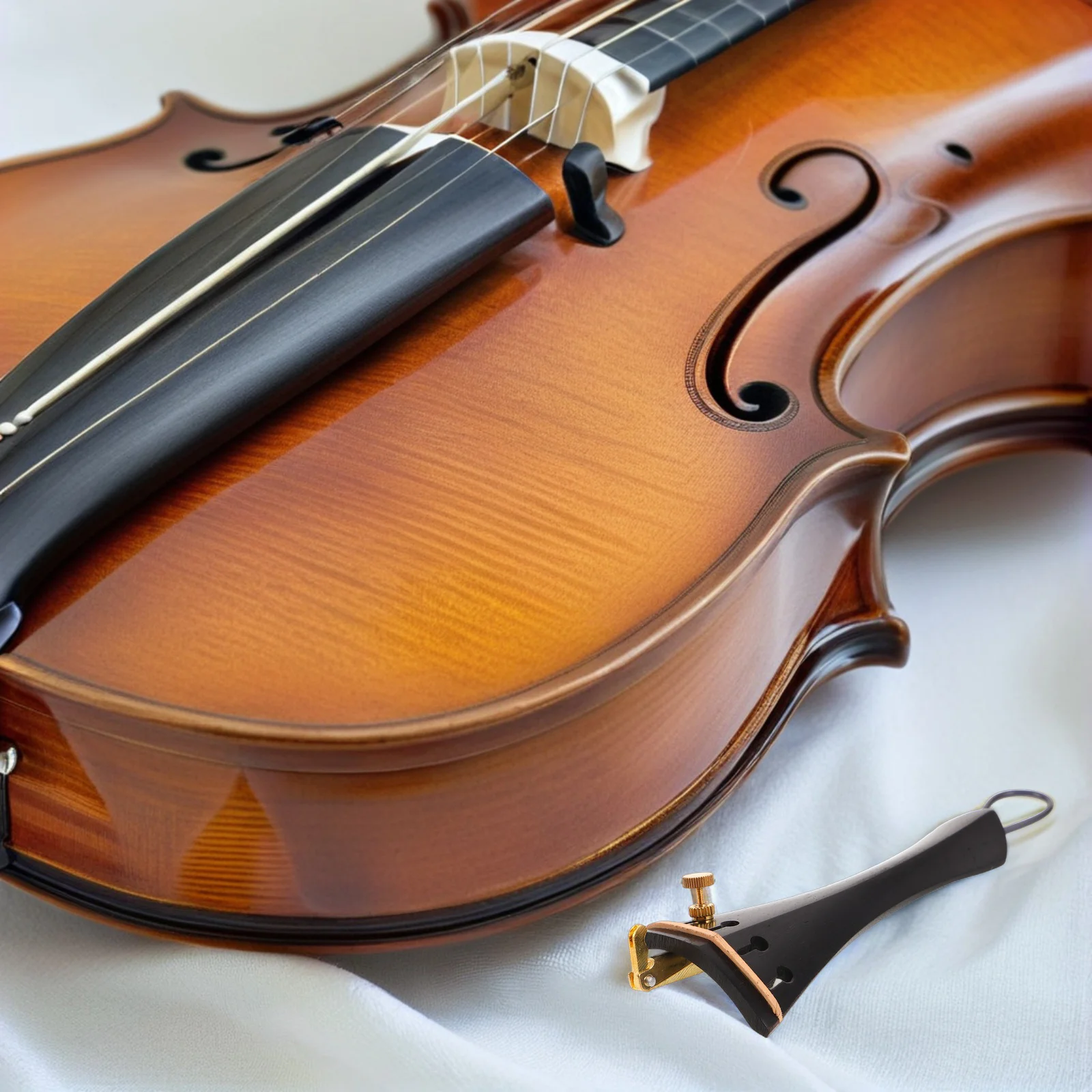 

Wooden Violin Tailpiece 4 4 Ebony Fine Tuners Parts Accessory Musical Instruments Violin Fine Tuners Tailpiece