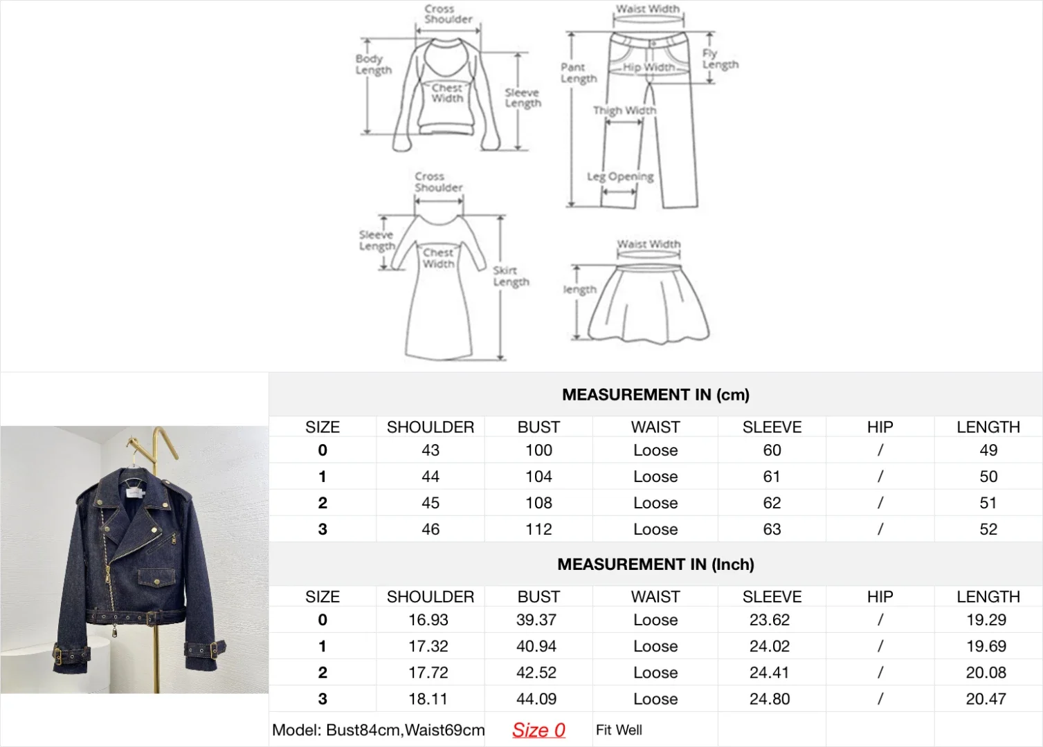 Damskie kurtki dżinsowe z długim rękawem, czarne, na wiosnę 2025