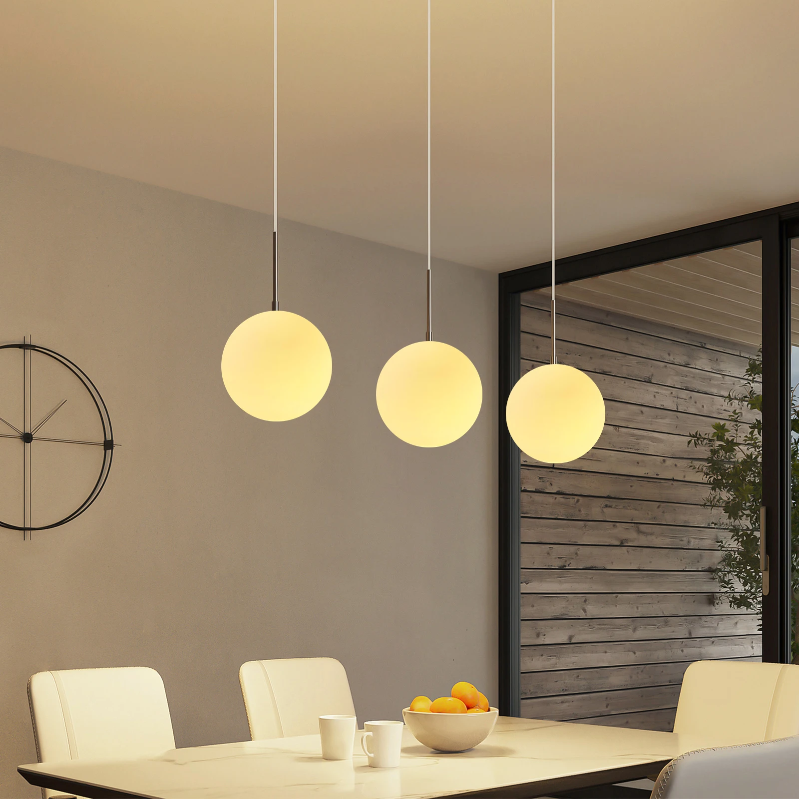 

Globe Lampshade G9 Metal Screw Milky White Ball Shatterproof Plastic Living Room Light Fixture Replacement Cover