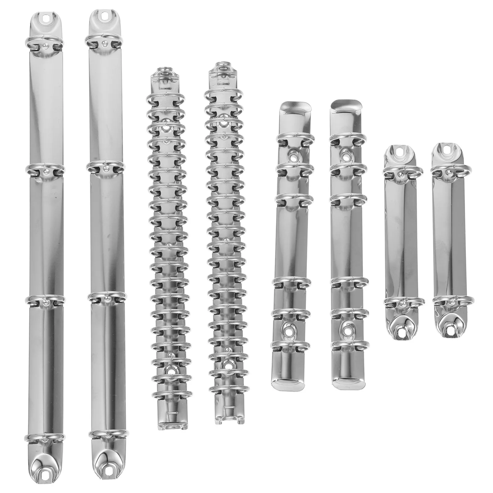 

1 set Metal Loose Leaf Binder Clips A4 Silver 4 A5 2 A6 6 Rings 2 Rings Planner Notebook Accessories DIY ganization