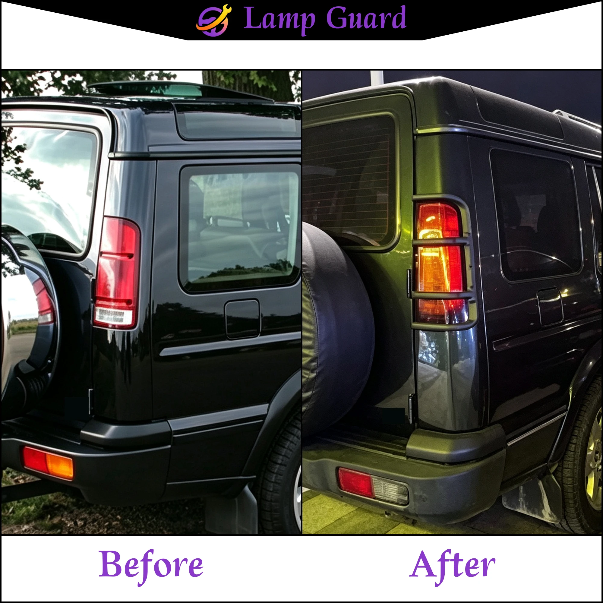 Tail Rear Light Lamp Guard For Land Rover Discovery 2 LR2 L318 1998 1999 2000 2001 2002 2003 2004 Taillight Protective Grille