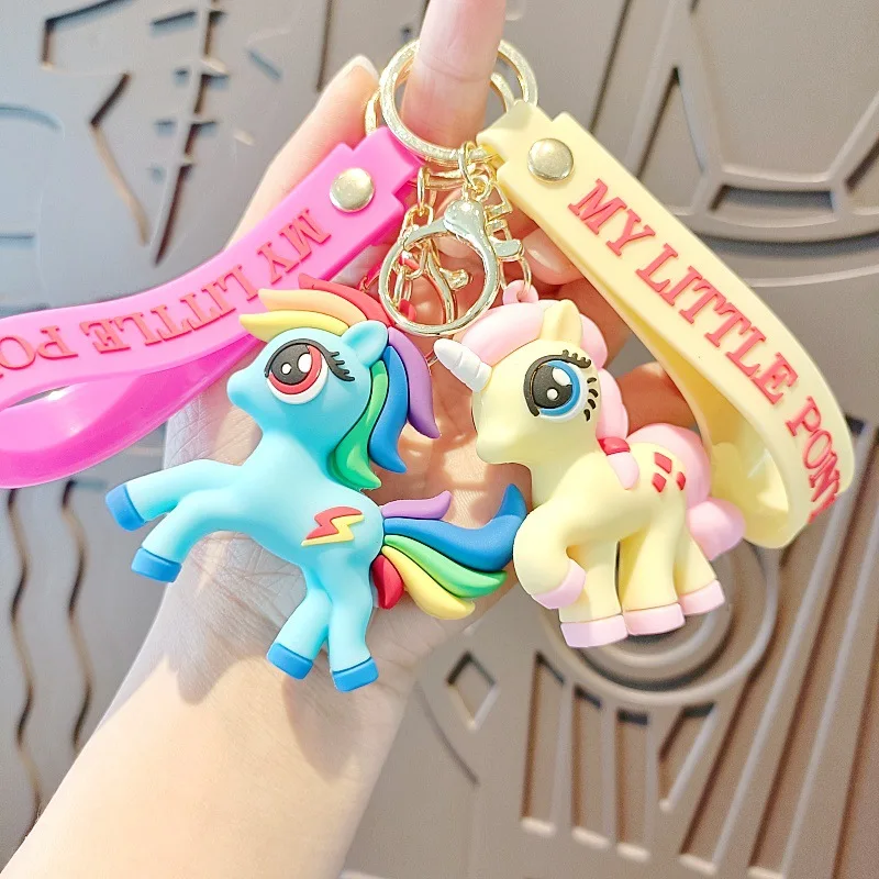 My Little Pony cartoon keychain - cute rainbow pony backpack
