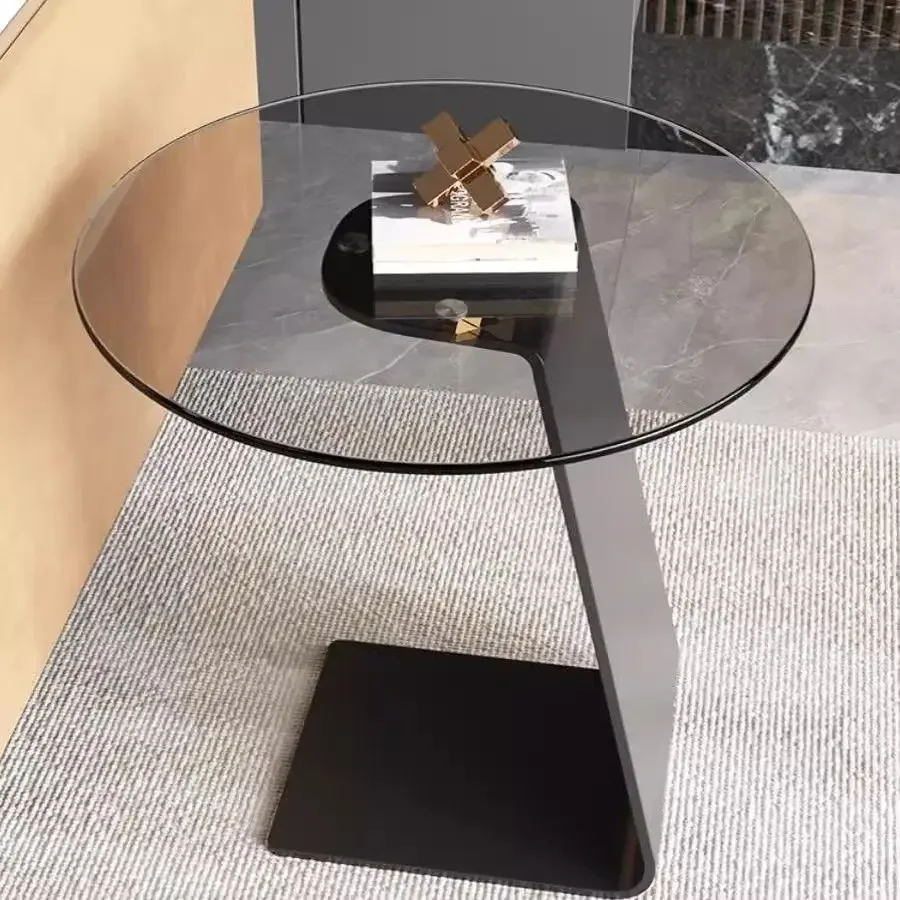 Tempered glass coffee table living room sofa Italian side table light luxury modern simplicity advanced minimalist creativity