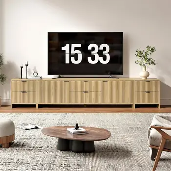 Fluted TV Console Cabinet 2