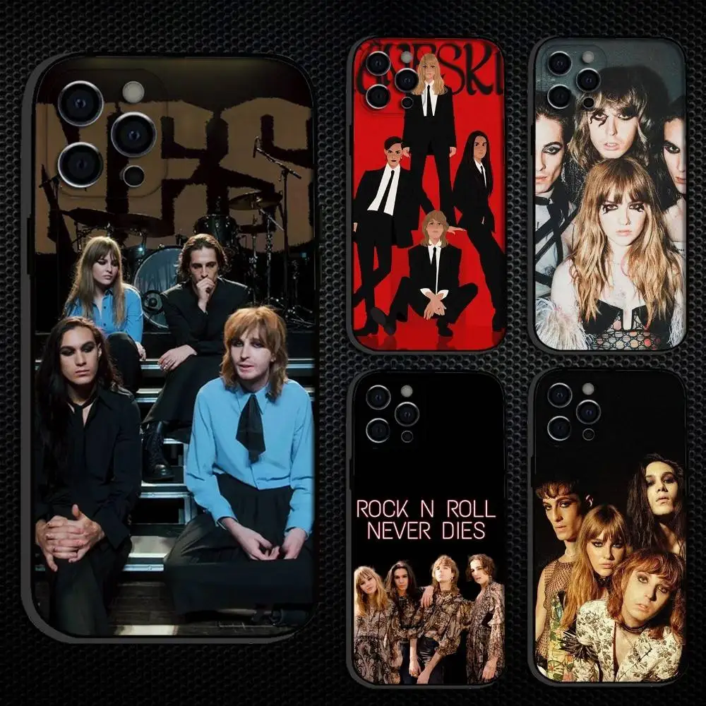 

Rock Band M-Maneskin Phone Case For iPhone 16,15,14,13,12,11 Plus,Pro Max, Others Soft Black Cover