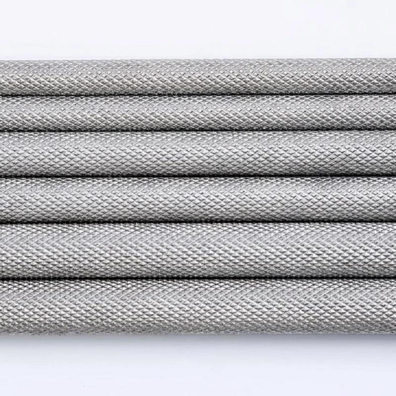Knurled Stainless Steel Round Rod