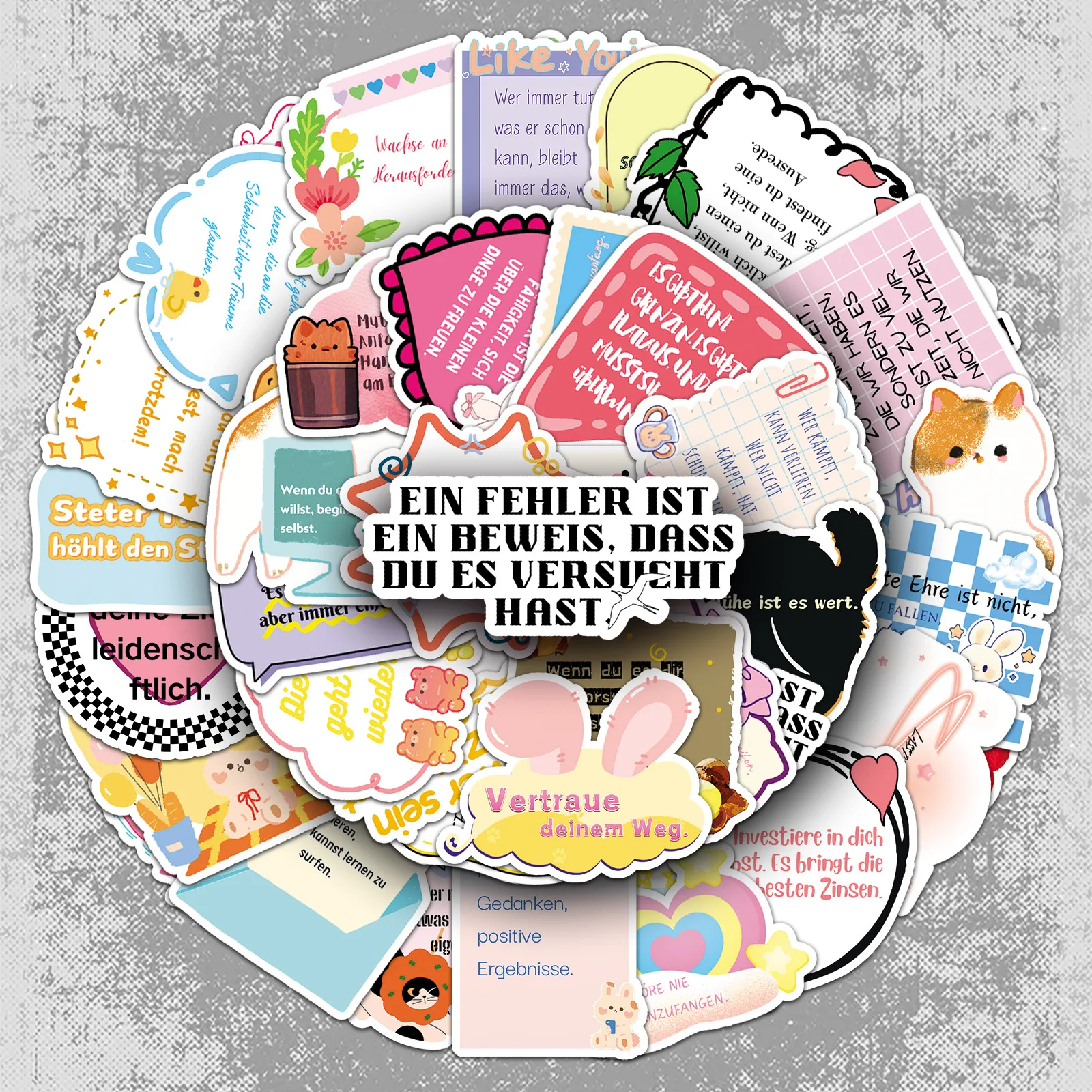 50PCS Latin Arabic Stickers Inspiring Inspirational Slogan Decoration Computer Notebook Water Cup Waterproof Stickers Kids Toy