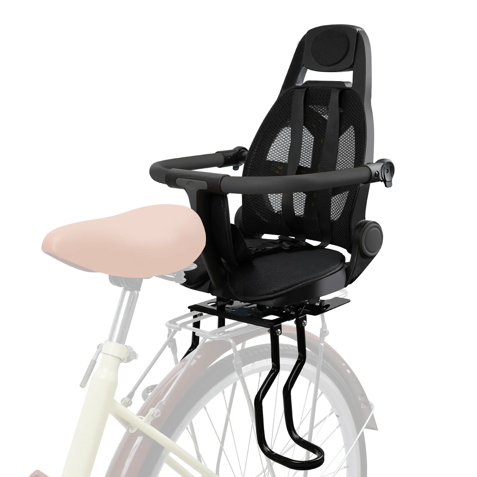 Child Bicycle Front Bike Seat Fit Mountain Bikes Cruiser Bikes Folding Bikes Ultra Light Portable Toddler Bike Seat