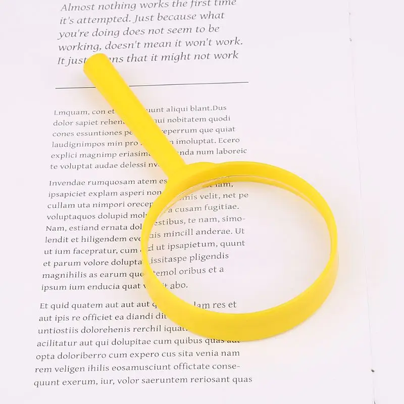 Lente d'ingrandimento portatile 3X Lente d'ingrandimento infrangibile per anziani bambini Lente d'ingrandimento in vetro da 60