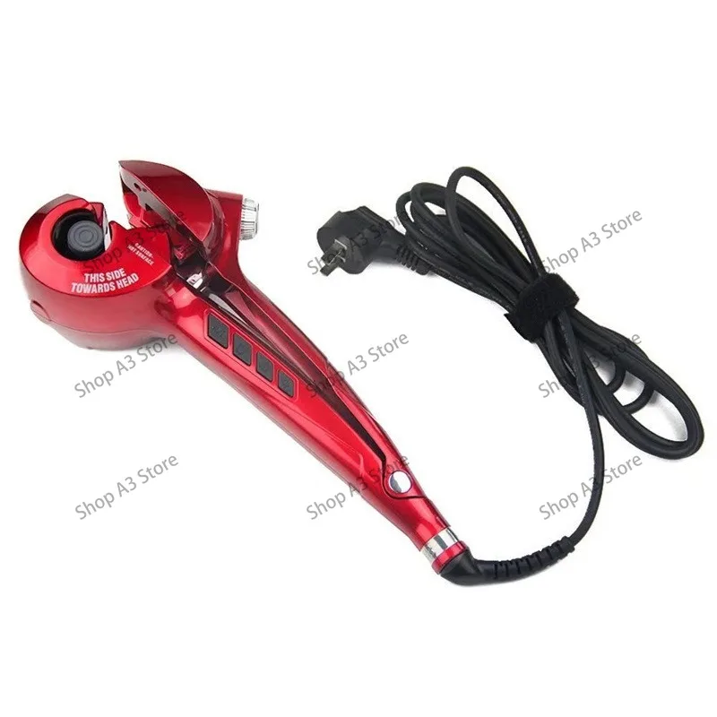 Portable Automatic Hair Curler, Tourmaline Ceramic Curling Iron with Adjustable Temperature for All Hair Types