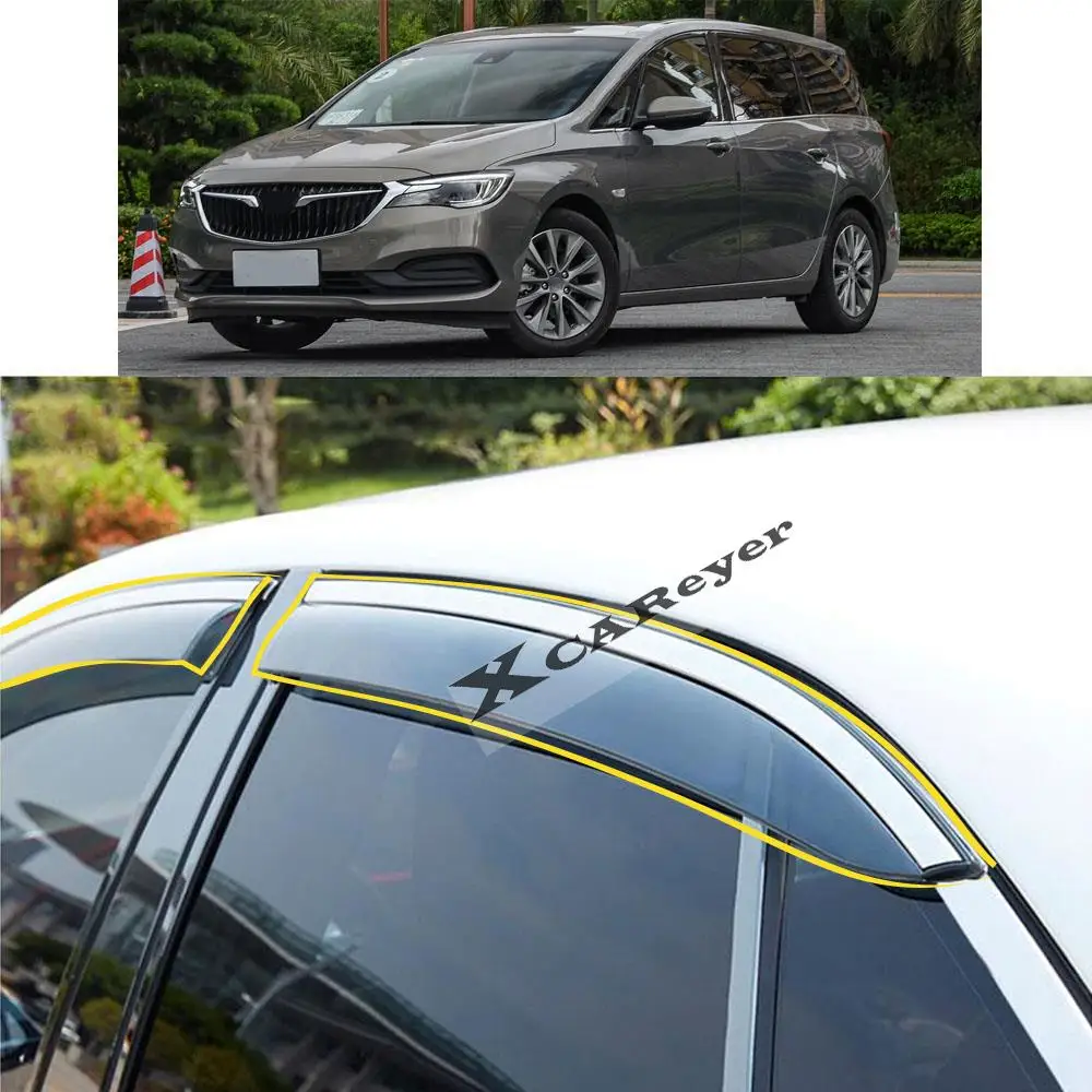 

For BUICK GL6 2017 2018 2019 2020 2021 Car Body Styling Sticker Plastic Window Glass Wind Visor Rain/Sun Guard Vent Parts