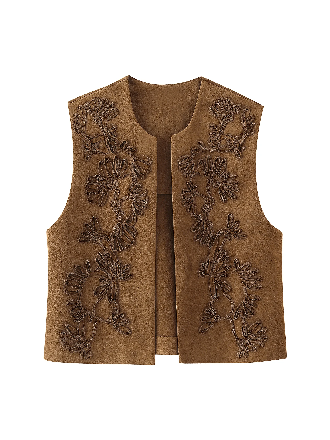 

2025 Embroidered Velvet-Effect Vest Elegant, Fashionable, New Style, Comfortable Office Wear, Casual, Versatile, Vintage, Sexy V