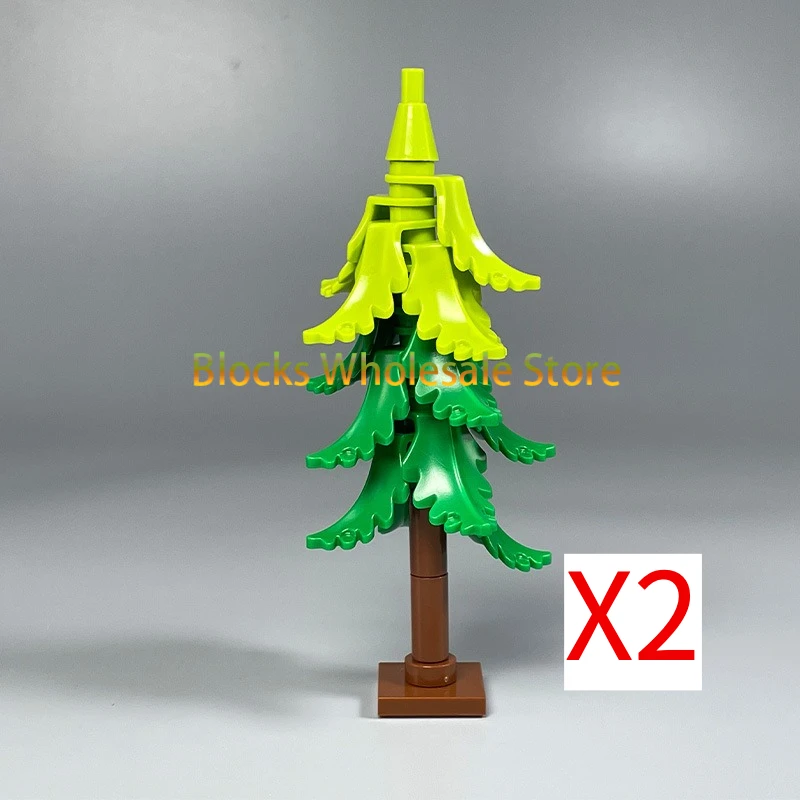 MOC Weihnachten Geschenk Montage Spielzeug Kleine Partikel Bausteine Weihnachten Baum Tanne Baum Szene Desktop Ornament