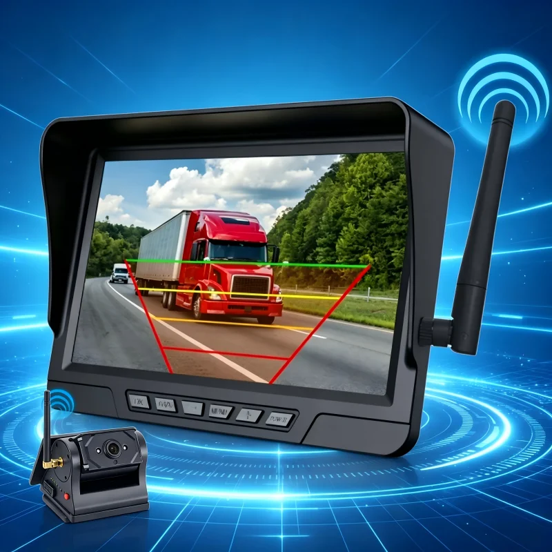 Wireless Solar Backup Camera with  7 