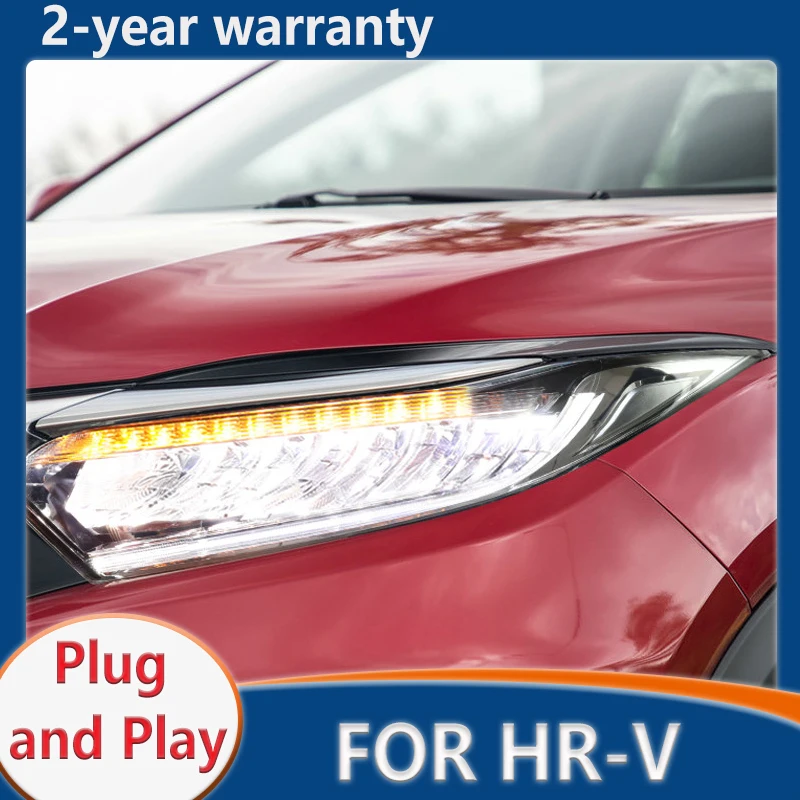 

For HR-V Headlights 2019 2020 HRV Vezel LED Headlight led DRL Double Lens Hid Bi Xenon Auto Accessories Head Lamp