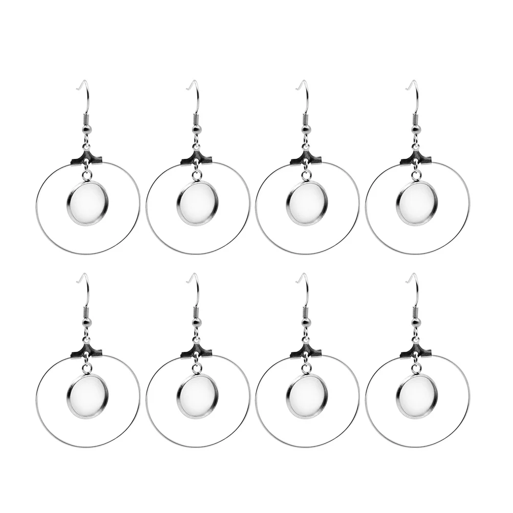 

20PCS Earring Tray Stainless Steel Base Bezel DIY Jewelry Making Round Diy Jewelry Making BottomBracket Craft Supplies