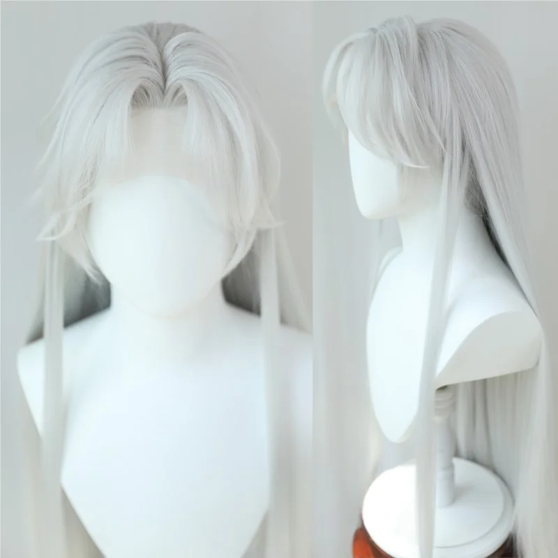 

Antique wig silver white imitation hand hook Hanfu accessories