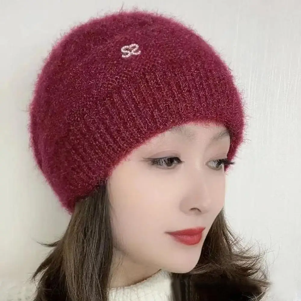 Quente proteção de orelha chapéu de inverno feminino alta elasticidade gorro chapéus inverno streetwear chapéu de malha feminino casual mais quente boné