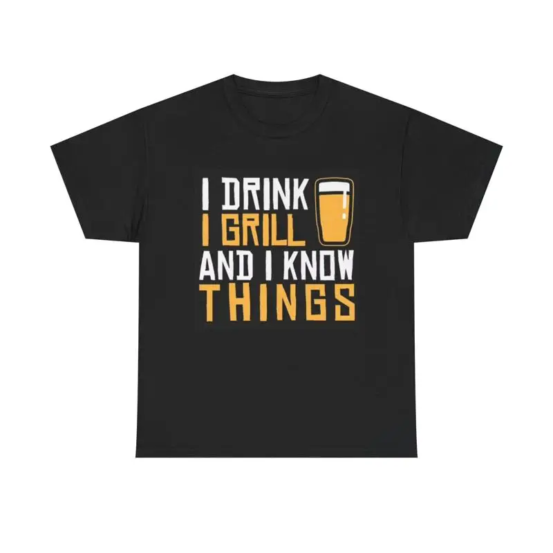 

Забавная футболка I Drink And Grill Bbq Beers из плотного хлопка