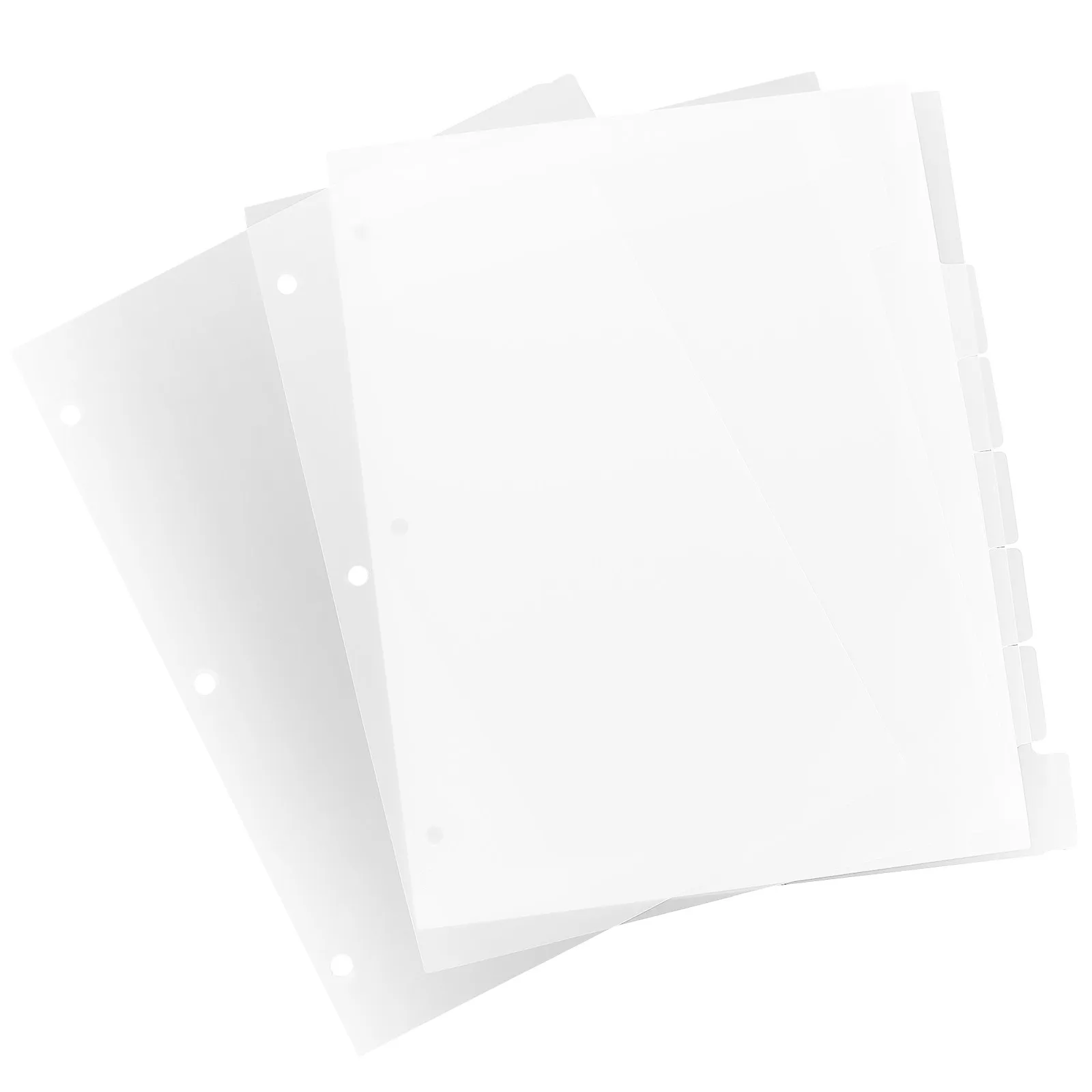 

Flexible Loose Leaf Refill Dividers Premium Plastic Clear Binder Dividers with Tabs for 3 Ring Binders Office School Home