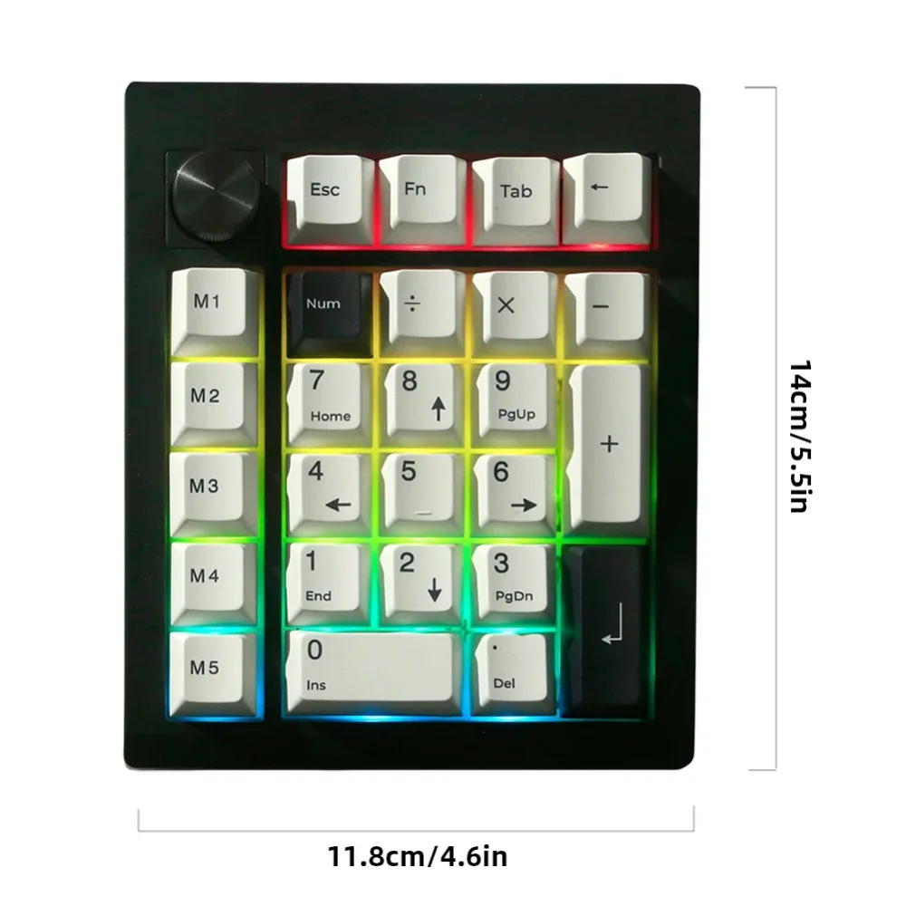 GMK26 Mini Keyboard Numpad Tri Mode Wired 2.4G Bluetooth Gasket RGB Via&Qmk Mechanical Keyboard Number Keypad Gaming Keyboard
