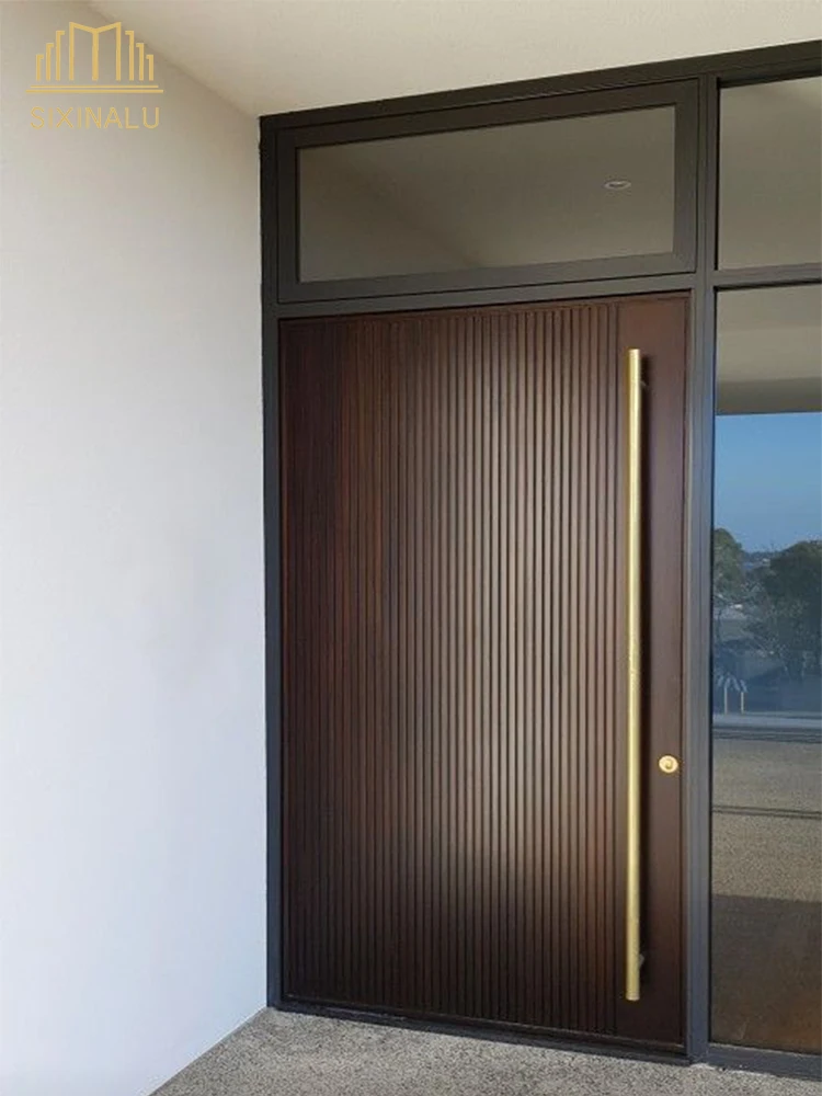 

Sixinalu Pivot Entry Doors Main Gate Villa House Gate Front Exterior Casement Security Entrance Door Aluminum Home Decor Custom