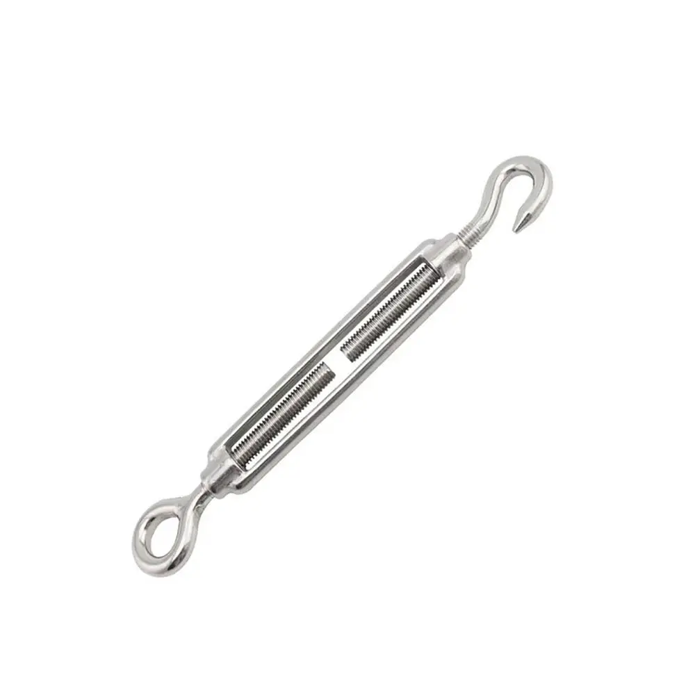 1Pcs Hooks & Eye Turnbuckle Wire Rope Tensioner M4/M5/M6/M8 304 Stainless Steel Tension Device Line Oc Oo Cc Type Adjustable
