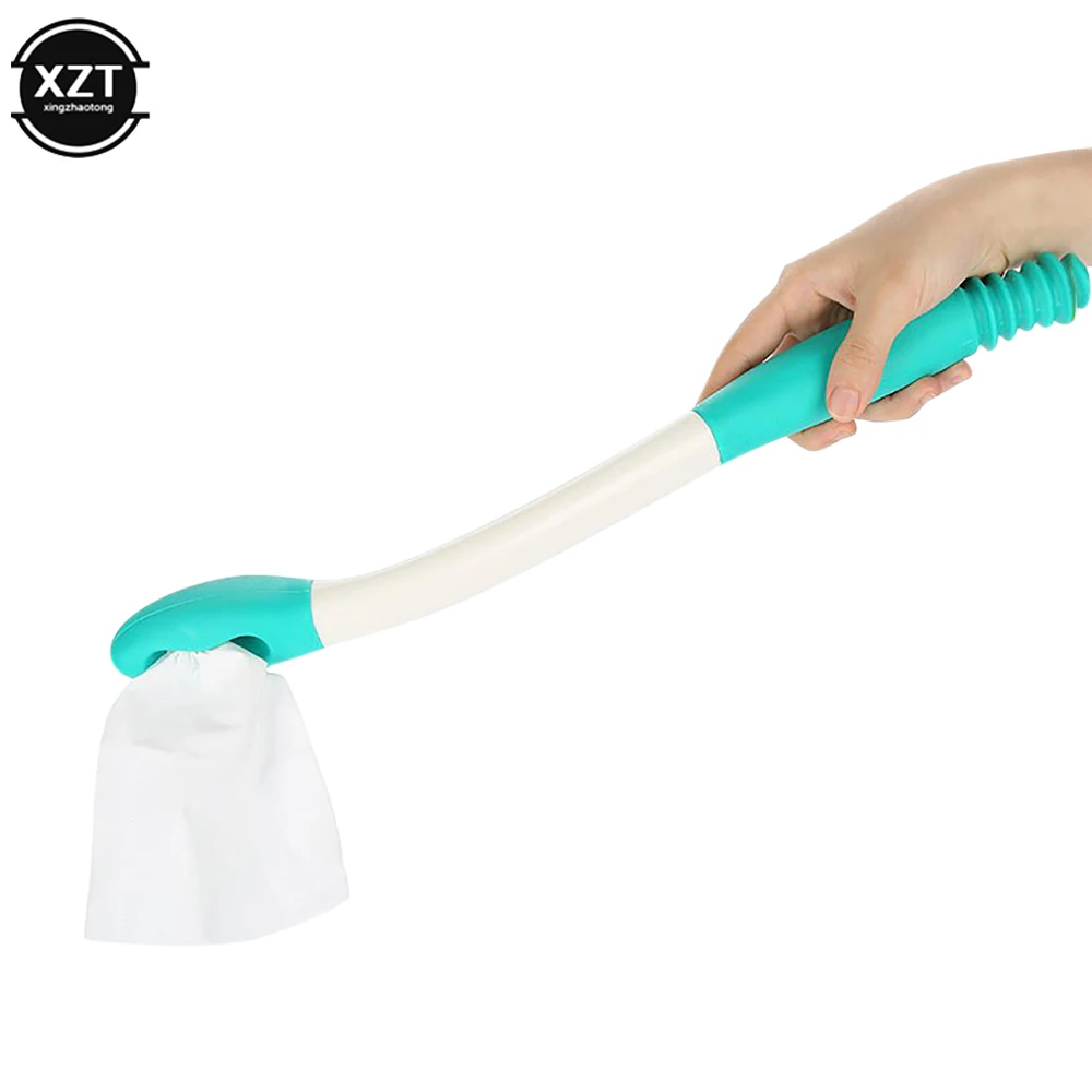 Toilet Aid Tool Wiping Wand Bottom Bum Wiper Toilet Cleansing Aid Elderly Pregnant Woman Disability Handled Tissue Grip Helper