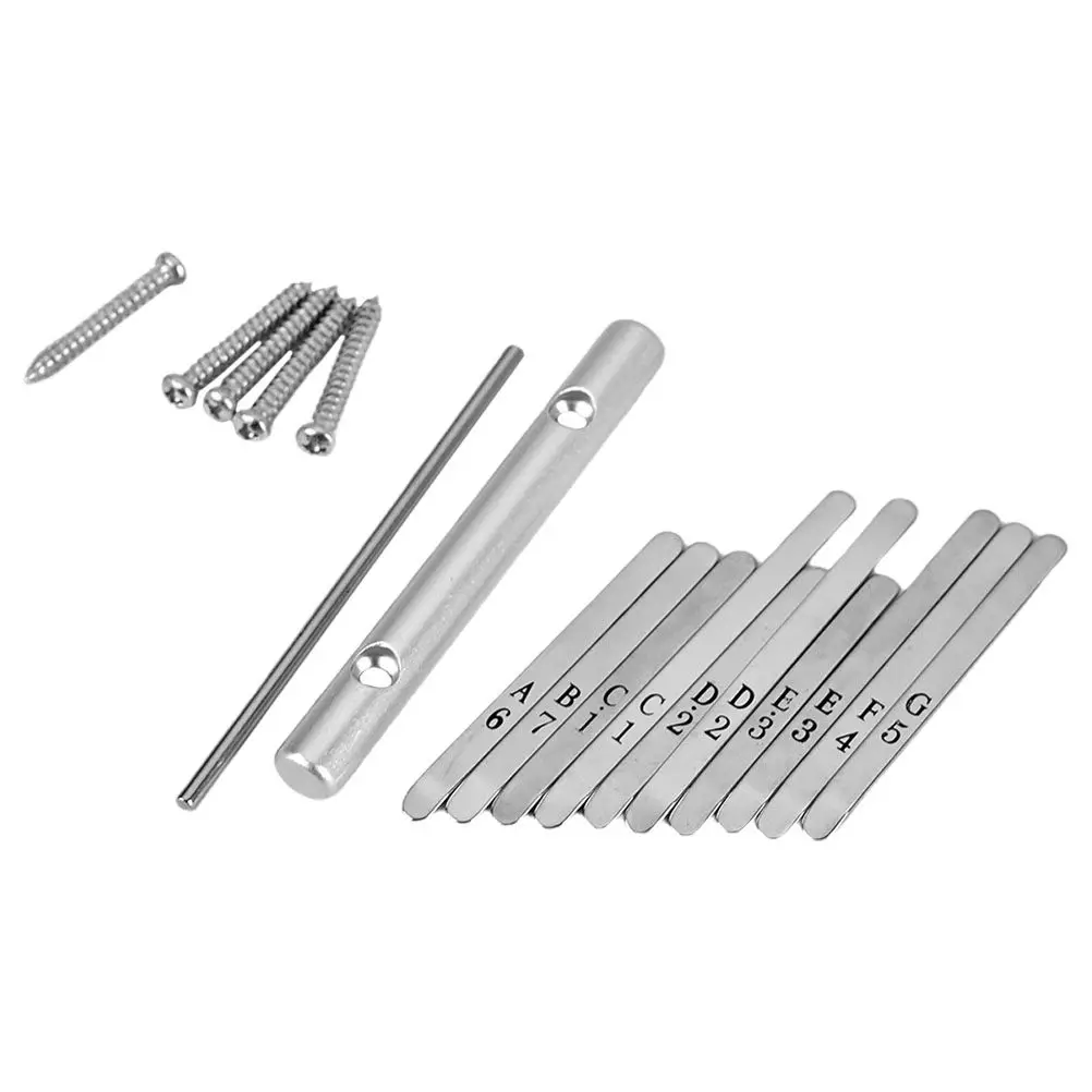 

1Set Kalimba 10 Key Accessories Alloy Thumb Piano Replacement Parts Portable Compact Design for Clear Sound DIY Installation