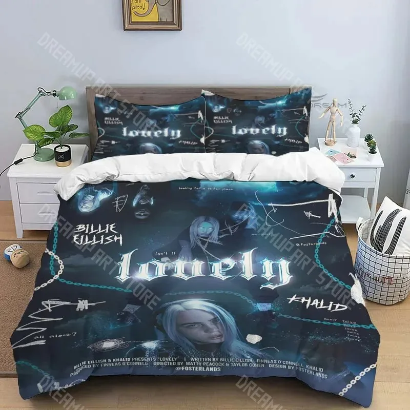 3D Print Popular Star B-E Singer Billies Bedding Set Boys Girls Duvet Cover Pillowcase Twin Queen King Full Single Double Sizes