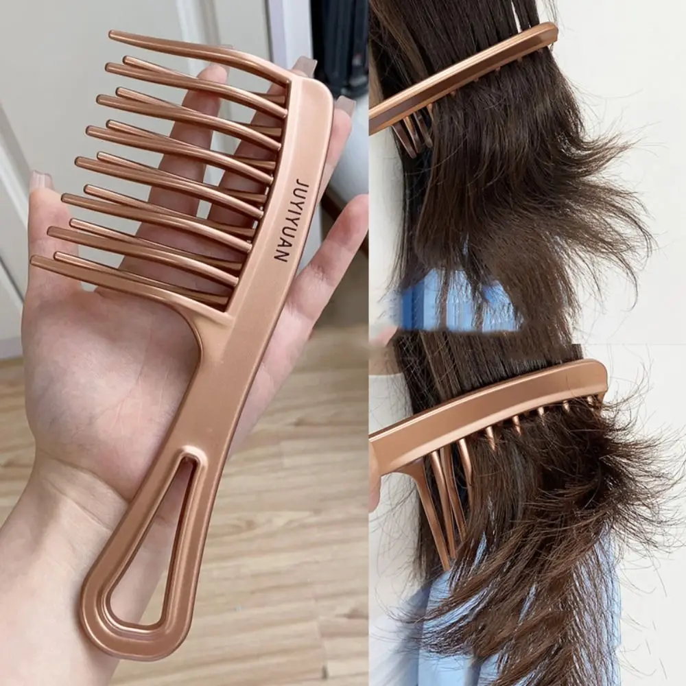 Beauty Fluffy Hair Double Row Comb Durable Curly Hair Wide Tooth Hair Brush Anti-Static High Quality Fluffy Styling Comb Girl